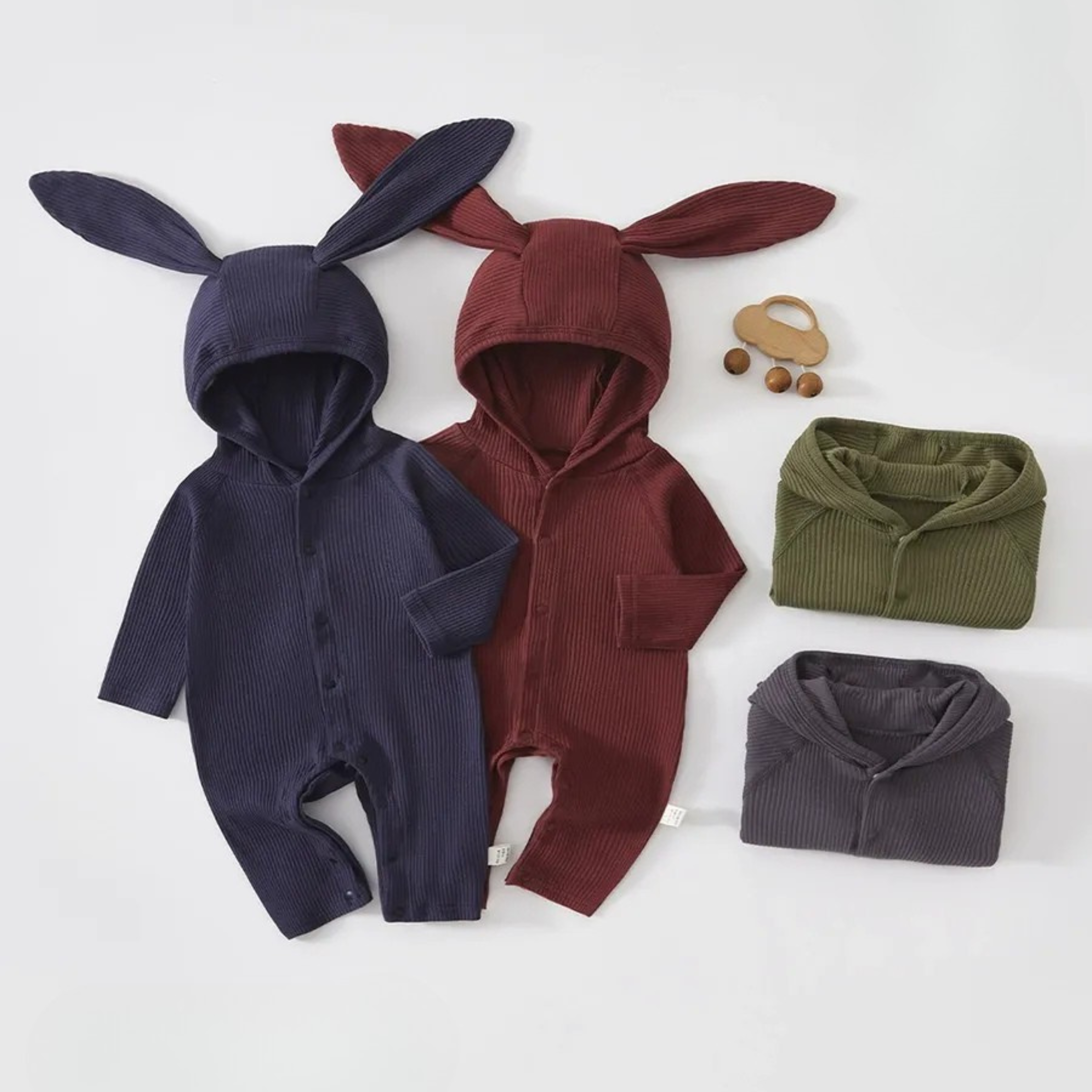 60-100】うさぎさん前開きオールインワン – PetitKid