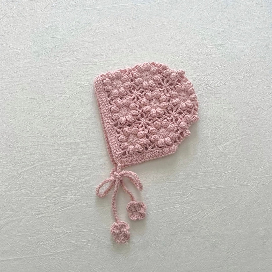 BABY ボンネット　ピンク 511bfb8e04ba3b4a2a952da0ae95a3