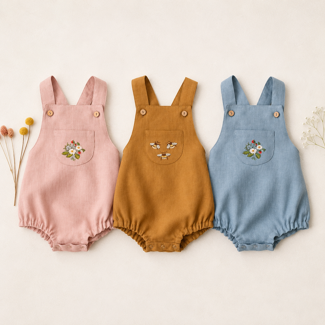 60-90】お花刺繍ボタンサロペット – PetitKid