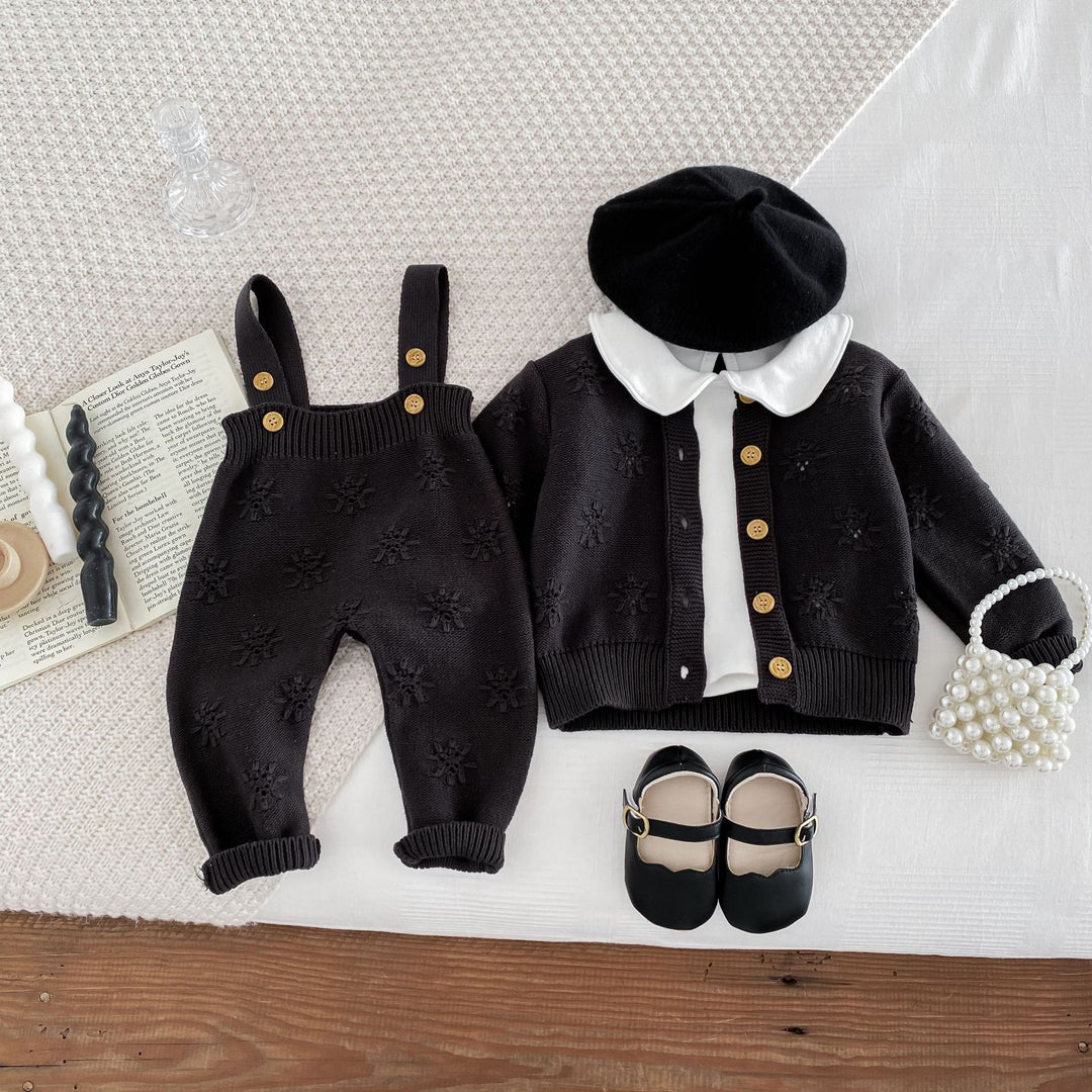 60-100】モノクロフラワー刺繍カーディガン/サロペット – PetitKid