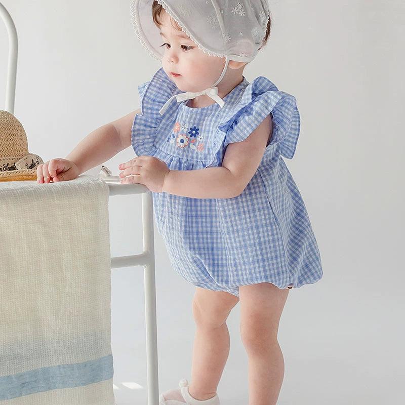 60-90】フリルショルダーフラワーロンパース/セットアップ – PetitKid