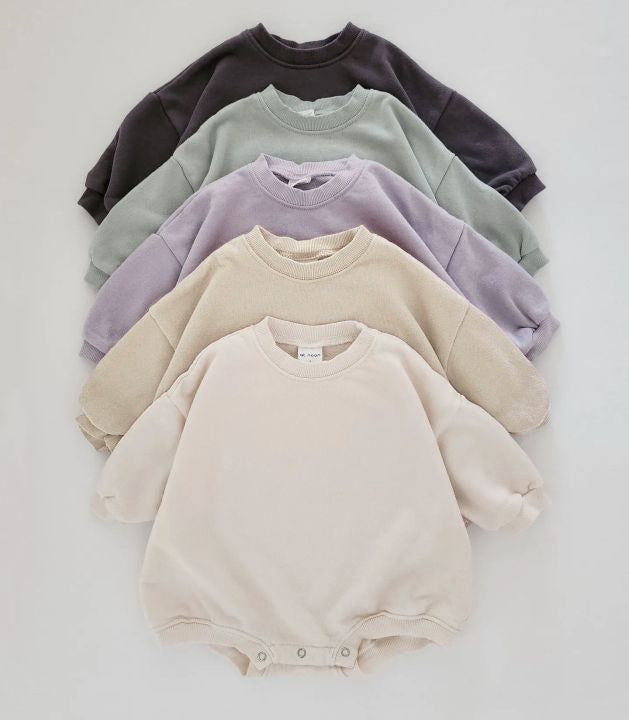 55-90】パステルカラーシンプルロンパース – PetitKid