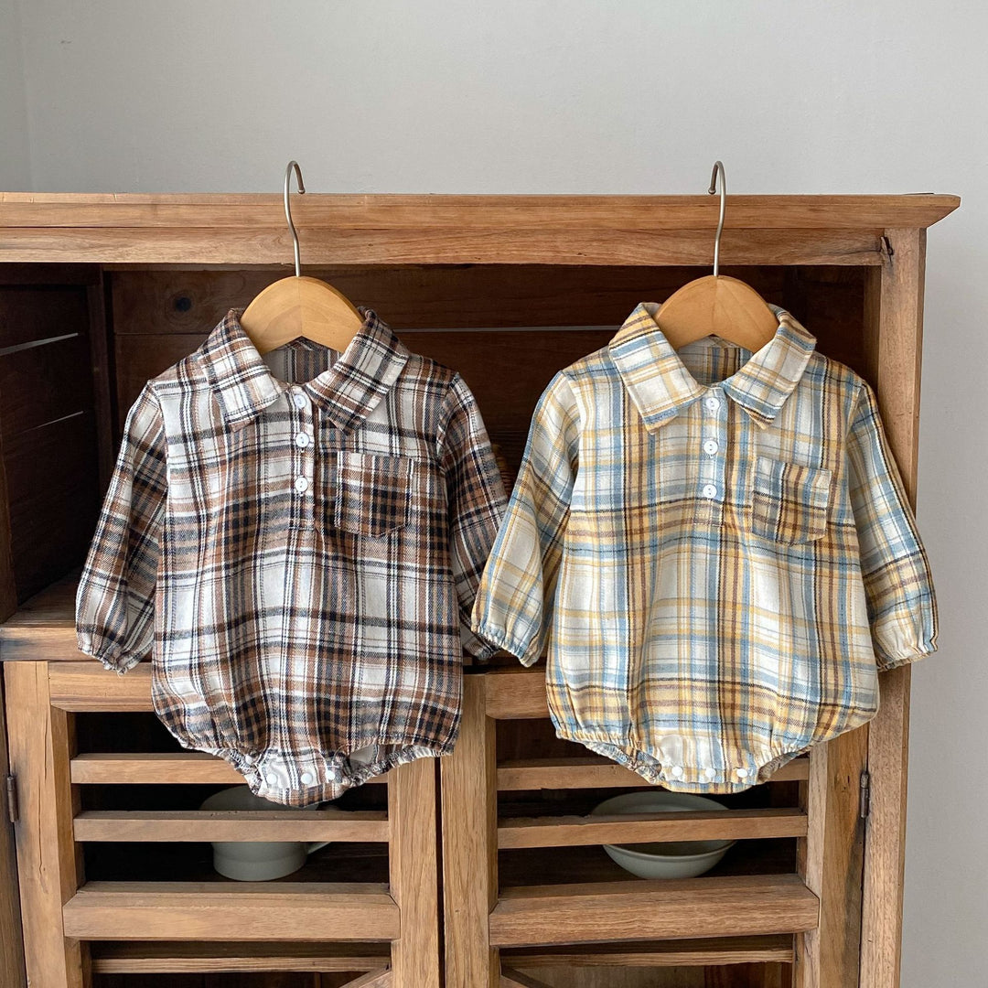 BABY】チェックシャツロンパース – PetitKid